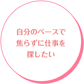 自分のペースで焦らずに仕事を探したい