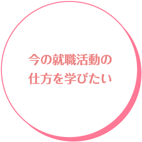 今の就職活動の仕方を学びたい