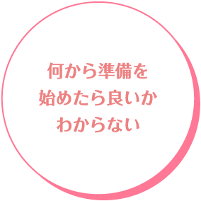 何から準備を始めたら良いかわからない