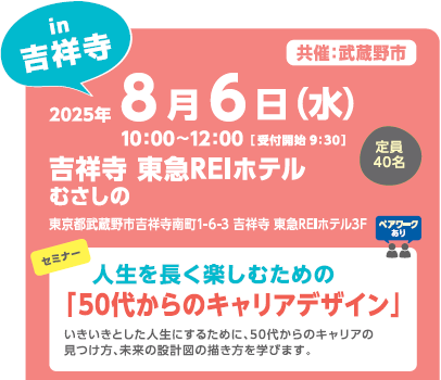 8/6女性しごと応援キャラバンin吉祥寺　
